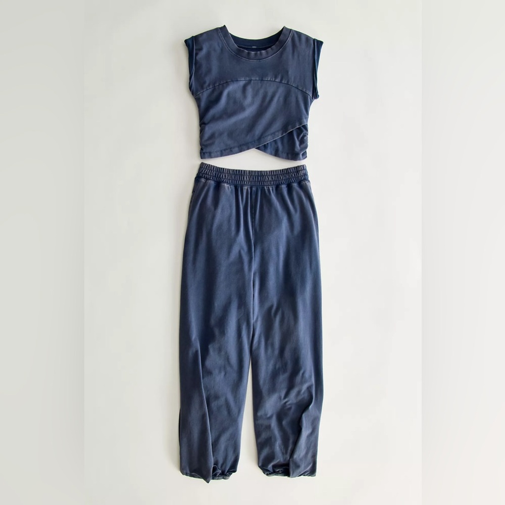 Free People Hot Shot Crossover Set in Navy